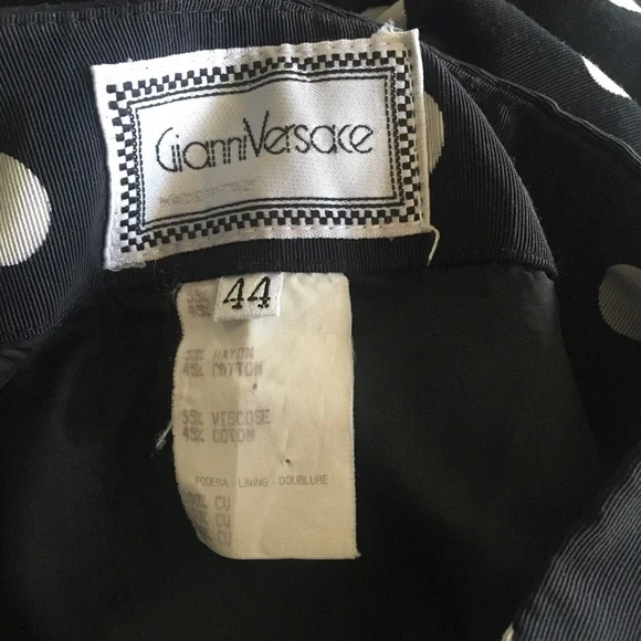Vintage Gianni Versace Polka Dot Pencil Skirt - Picture 3 of 3